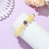 Round Natural Golden Silk Jade & Rainbow Fluorite Beaded Stretch Bracelets for Women BJEW-JB14056-2
