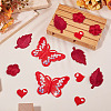 40Pcs 4 Styles Polyester Embroider Thread Iron on/Sew On Patches PATC-TA0001-45A-7