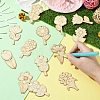 48Pcs 12 Styles Unfinished Blank Wooden Pendants Kit WOOD-CJC0011-15B-5