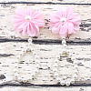 Cloth 3D Flower Plastic Imitation Pearl Beaded Barefoot Infnat Toe Anklets FS-WG366B4-04-1