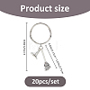 20Pcs Alloy Keychains KEYC-FH00096-2