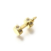Brass Micro Pave Cubic Zirconia Charms X-KK-P295-19G-2
