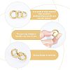 3Pcs 3 Style Ion Plating(IP) 304 Stainless Steel Spring Gate Rings STAS-UN0033-63-4