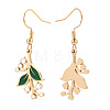 304 Stainless Steel Dangle Earrings EJEW-N064-03G-3