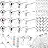 304 Stainless Steel Ball Post Stud Earring Findings & Flat Head Pins & Ball Head Pins & Eye Pin & Jump Rings STAS-BBC0010-38P-7