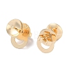 Rack Plating Brass Stud Earring Settings KK-F090-15LG-02-2