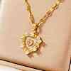 Brass Clear Cubic Zirconia Heart-shaped Pendant Necklaces PR0180-6-1