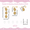 Iron Oval Link Brooch Base Settings AJEW-UN00044-02-4
