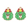 Christmas Alloy Enamel Pendants FIND-I067-02KCG-11-1