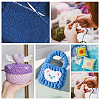 1 Set Elephant Shape  Wooden Knitting Needle Gauge & Yarn Wrap Guide Board DIY-BC0006-94-6