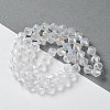 Electroplate Transparent Glass Beads Strands EGLA-I019-AB02-3