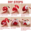 12Pcs Teachers' Day Apple Shaped Transparent Plastic Jewelry Gift Storage Boxes AJEW-OC0016-14-3