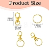 60Pcs Alloy Swivel Lobster Claw Clasps FIND-YW0004-54G-2