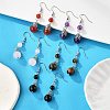 Natural Gemstone Dangle Earrings EJEW-JE01374-1