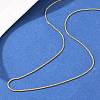 1MM Brass Box Chain Adjustable Slider Necklaces KK-H533-10A-G-2