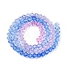 Gradient Color Baking Paint Glass Bead Strands LS-DGLA-A039-T4mm-A019-2