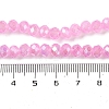 Baking Electroplate Glass Beads Strands DGLA-A039-J8mm-B18-4