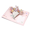 Rectangle 3D Pop-Up Bouquet Paper Greeting Card TH-K001-02B-2