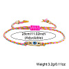 Brass Enamel Evil Eye Beaded Braided Bracelets FU6663-1-2