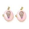 Brass Locket Pendants KK-A294-12G-01-1