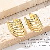 Brass Cuff Earrings for Women EJEW-U036-02G-3