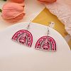 Valentine's Day Acrylic Dangle Earrings FS-WGA423C-05-1