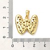 Brass Micro Pave Cubic Zirconia Pendants KK-E061-03G-23-3