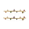 Brass Micro Pave Colorful Cubic Zirconia Links Connectors ZIRC-Z011-20G-1