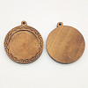 Wooden Pendant Cabochon Settings WOOD-WH0034-89A-2