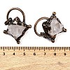 Natural Quartz Crystal Merkaba Star Pendants G-C144-02R-06-3