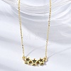 Brass Glass Triple Star Pendant Necklaces KK-CBAB173-03G-02-2