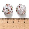Christmas Theme Polymer Clay Rhinestone Beads with Resin X-RESI-Z045-01D-3