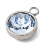 Birthstone Theme March 304 Stainless Steel Pendants STAS-G082-17P-03-2