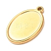 304 Stainless Steel Pendant Cabochon Settings STAS-Z204-04G-08-2