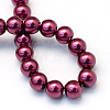 Baking Painted Pearlized Glass Pearl Round Bead Strands HY-Q330-8mm-72-4