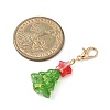 Christmas Tree Glass Pendant Decorations HJEW-JM04051-3