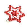 Glass Seed Beads Pendants PALLOY-MZ01457-03-2