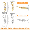 12Pcs 2 Colors Brass Micro Pave Cubic Zirconia Charms KK-HY0003-16-2