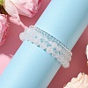 3Pcs Round Synthetic Quartz Crystal Beads Stretch Bracelets BJEW-JB10962-3