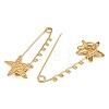 Starfish 304 Stainless Steel Safety Pins Brooch Findings SA-CBA098D-16D-G05-2