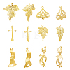 48Pcs 6 Style Brass Pendants KK-FH0005-49-1