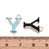 Rack Plating Alloy Enamel Pendants ENAM-T024-53Y-G-3