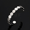 201 Stainless Steel Cuff Bangles for Women BJEW-T024-01C-P-1