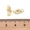 Brass Micro Pave Cubic Zirconia Charms KK-E797-01A-G-3