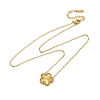 304 Stainless Steel Flower Pendant Cable Chain Necklaces for Women NJEW-U032-08G-4