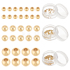 BENECREAT 150Pcs 3 Styles Solid Round Brass Beads KK-BC0013-05-1