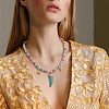Handmade Polymer Clay Heishi Beads Pendant Necklaces X1-NJEW-JN02817-6
