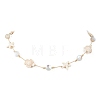 Ocean Starfish Turtle Synthetic Turquoise & Round Moonstone Beaded Adjustable Waxed Nylon Cord Necklaces for Women NJEW-TA00234-4