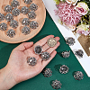 24Pcs Tibetan Style Alloy Bead Caps TIBE-PH0002-63AS-3