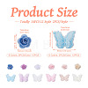 Beadthoven 24Pcs 12 Style 3D Rose Organgza Lace Embroidery & Butterfly Ornament Accessories DIY-BT0001-48-13